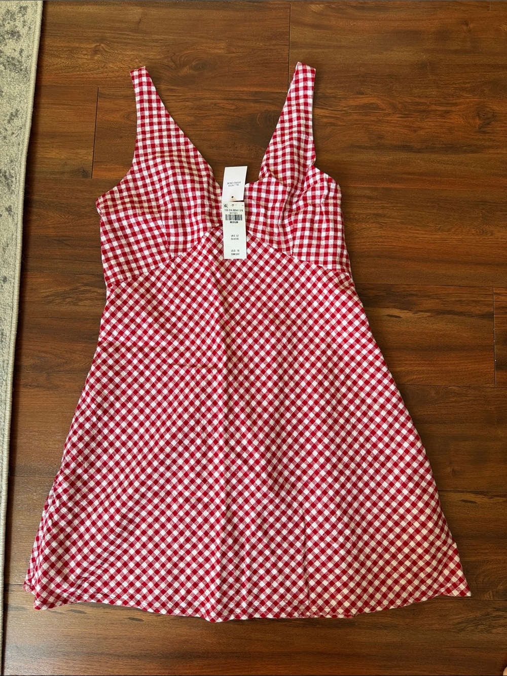 Abercrombie & Fitch Red and White Gingham Mini Dress